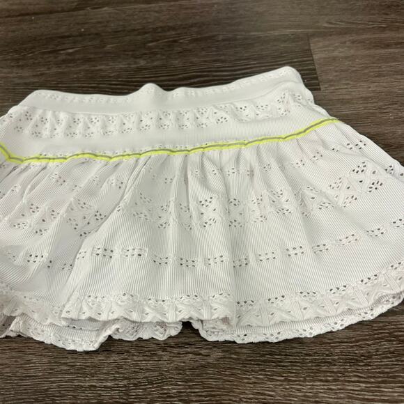 EUC L’Etoile Sport x Veronica Beard Pointelle Knit White Tennis Skirt M Eyelet - Picture 15 of 16